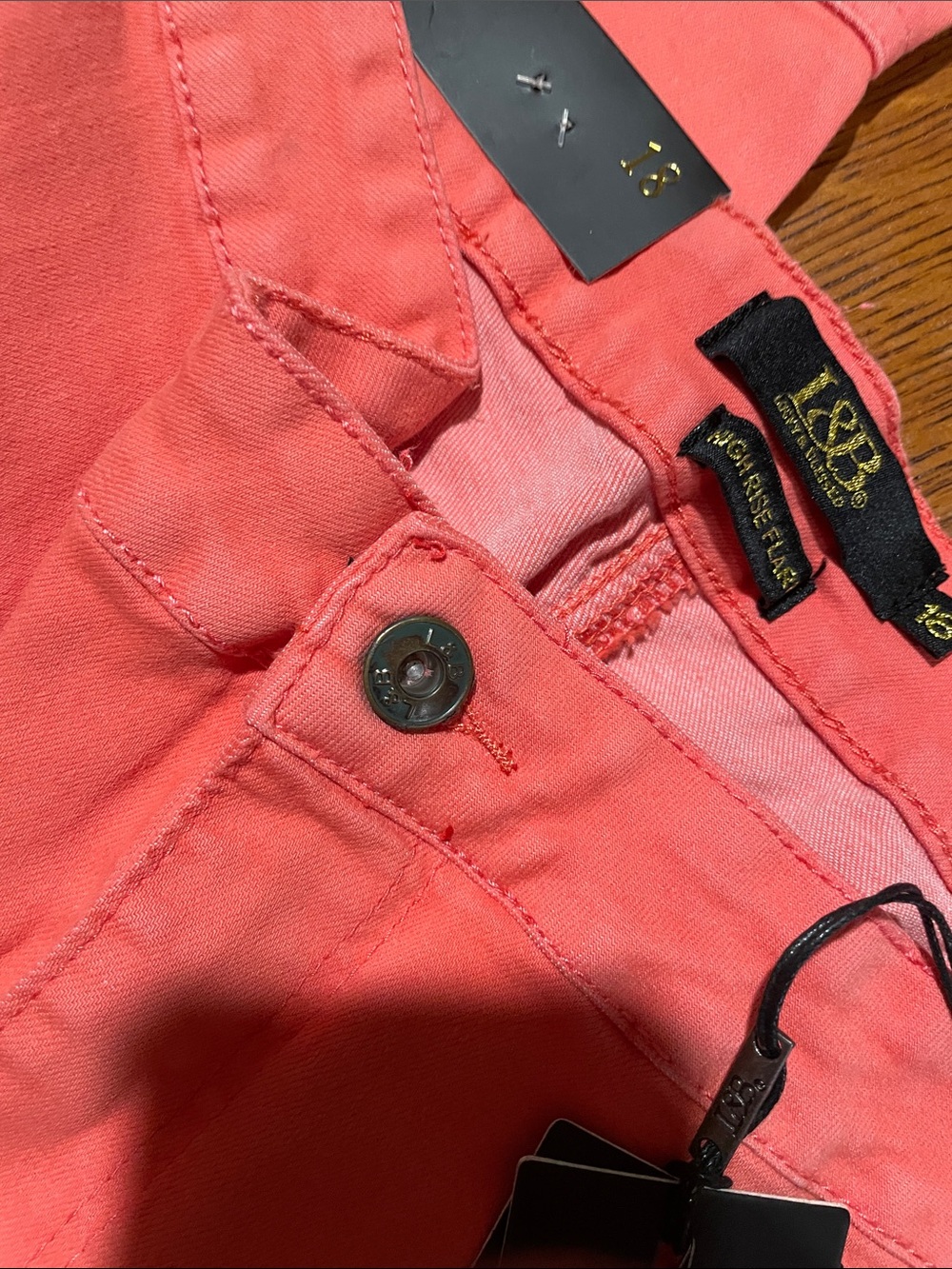 Lucky & Blessed Coral High-Rise Flare Pants plus size - Picture 6 of 8
